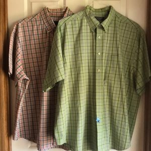 Two mens XXL woven shirts